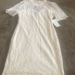 Cream-colored flower-laced dress from Filly Flair