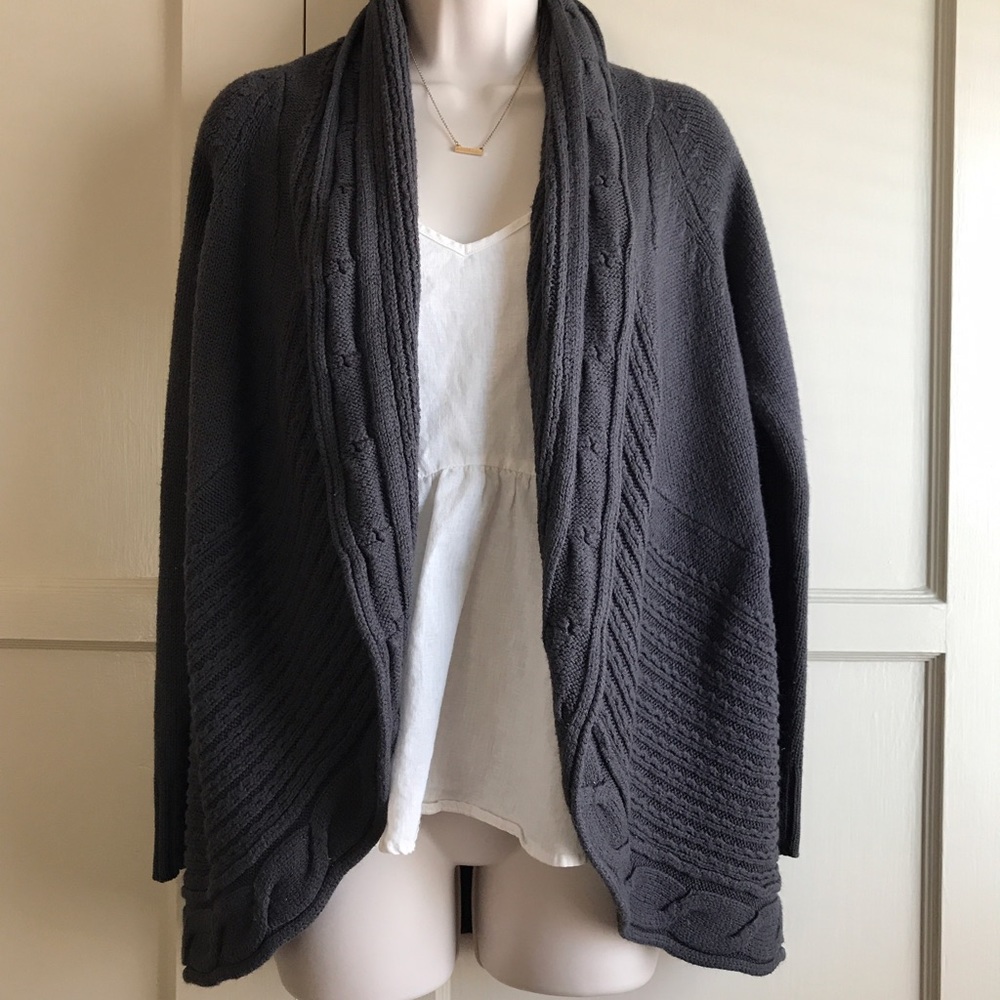 Gray Knit Sweater/ Cardigan