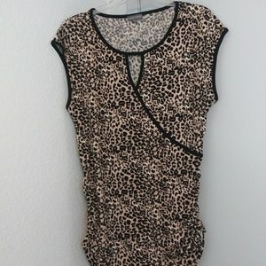 Vince Camuto Animal Print Top Size XL