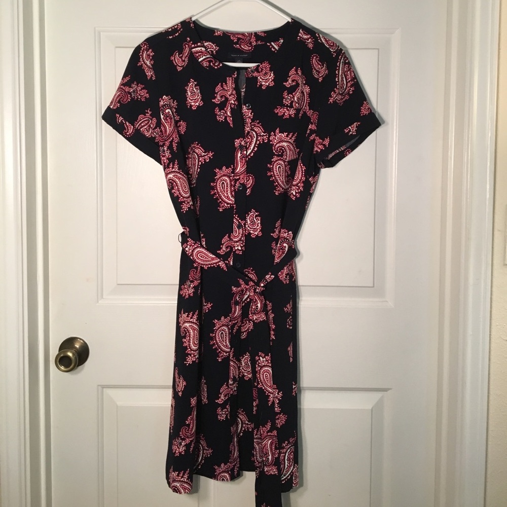 Tommy Hilfiger Paisley Navy and Pink dress