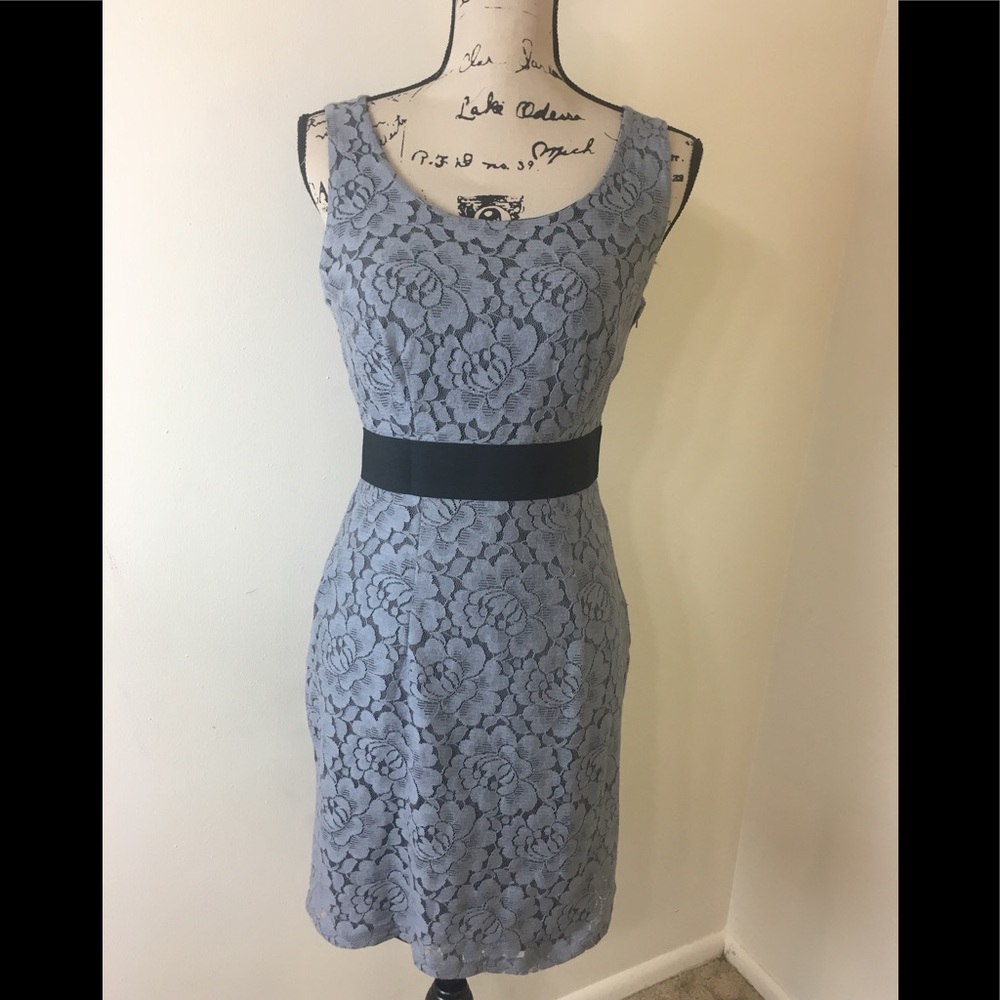 Lace Bodycon Dress Grey