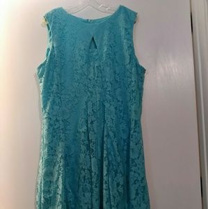 Teal lace dress by Dress Barn