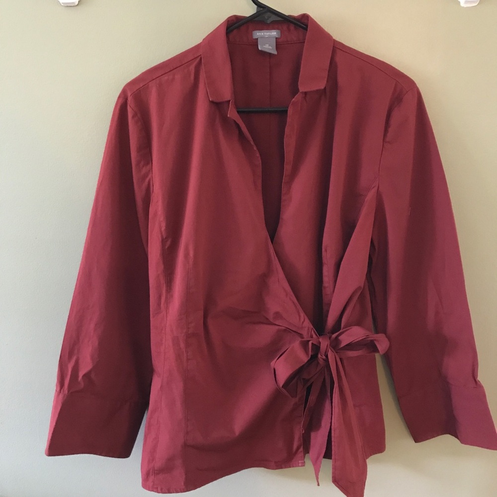 {Ann Taylor} Wrap Front Shirt