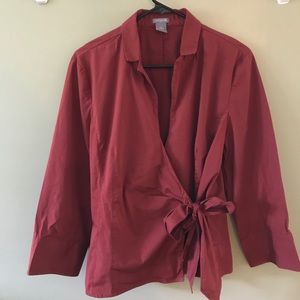 {Ann Taylor} Wrap Front Shirt