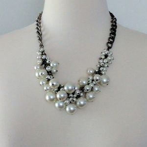 Faux pearl necklace