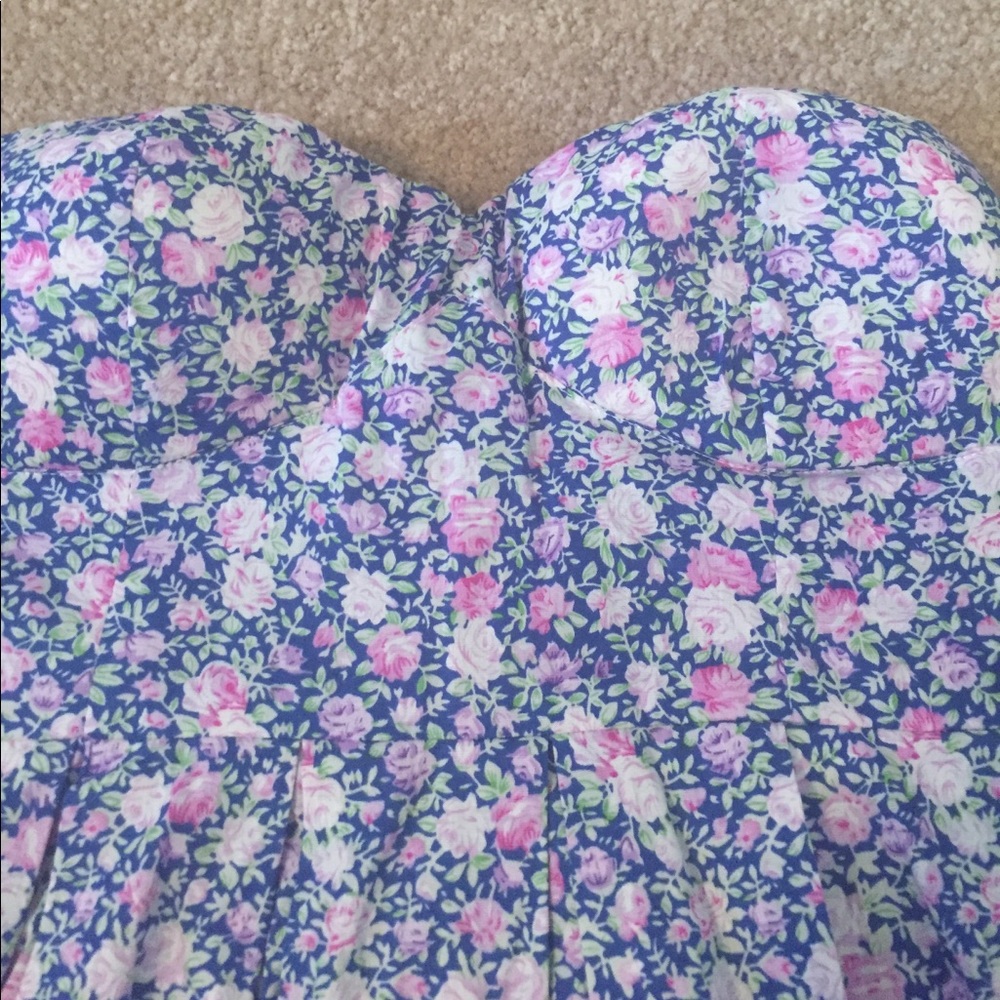 Blue floral mini dress - Picture 2 of 2