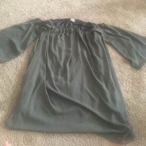 Strapless Forest Green Dress