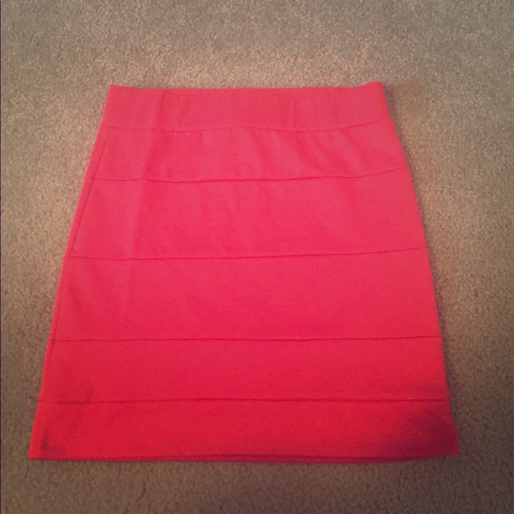 High waist, blood orange mini skirt