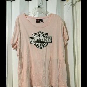 Pink Harley Davidson short sleeve top