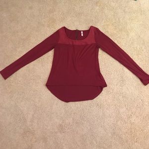Maroon top