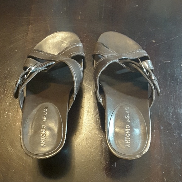 6.5M Antonio Melani 1" heels dress shoes used - Picture 4 of 6