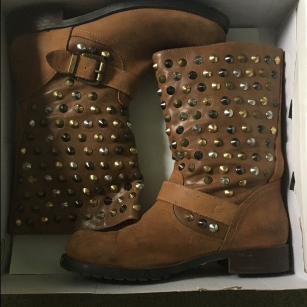 ALDO Studded Moto Boots