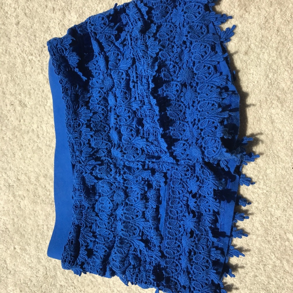 Blue Lace Shorts