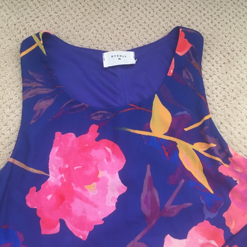 floral printed chiffon swing dress