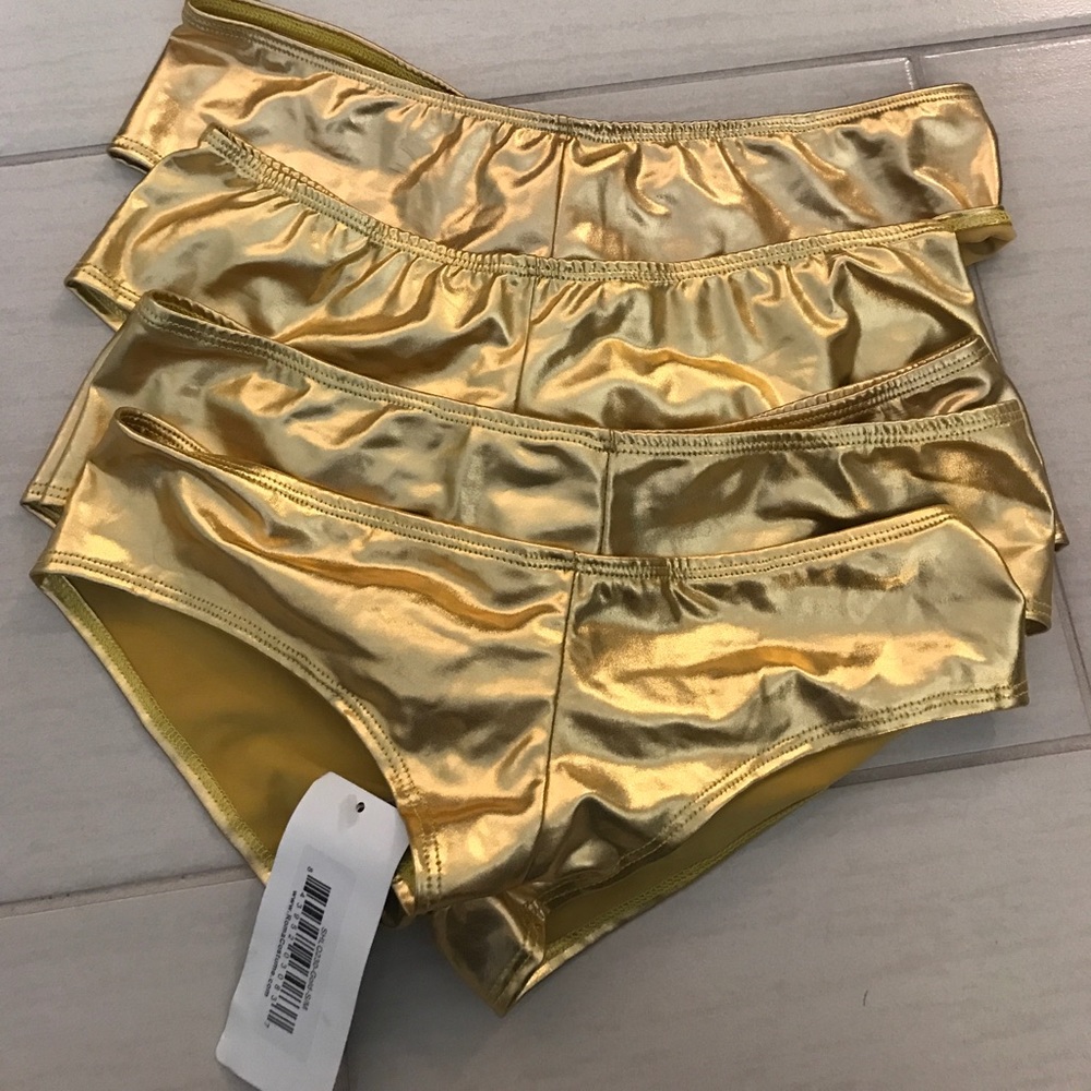 Gold Puckerback Shorts
