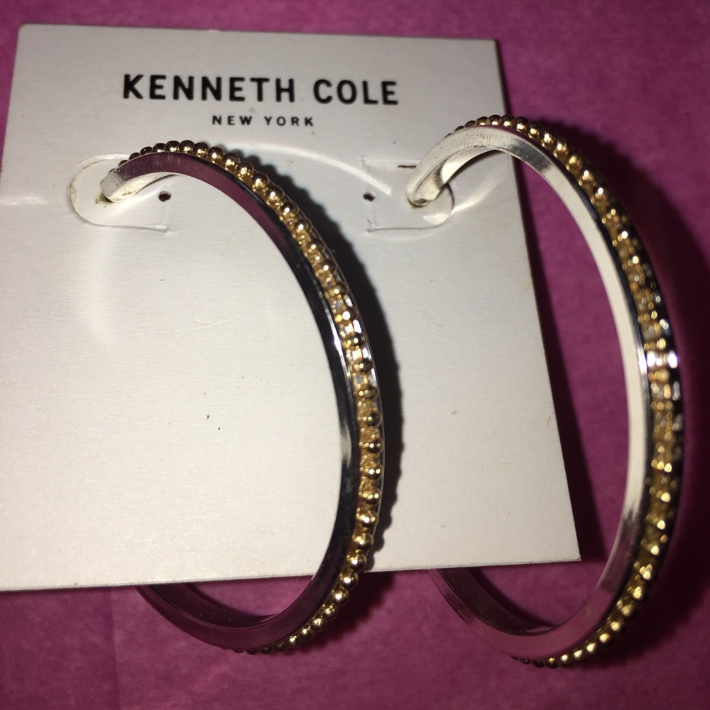 Kenneth Cole silver hops with gold beads NWT