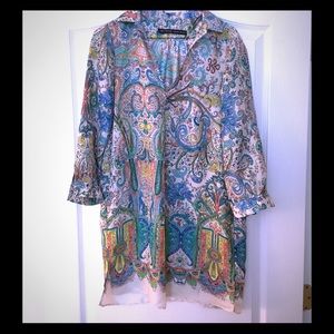 Elegant Multicolor paisley Zara tunic/style top