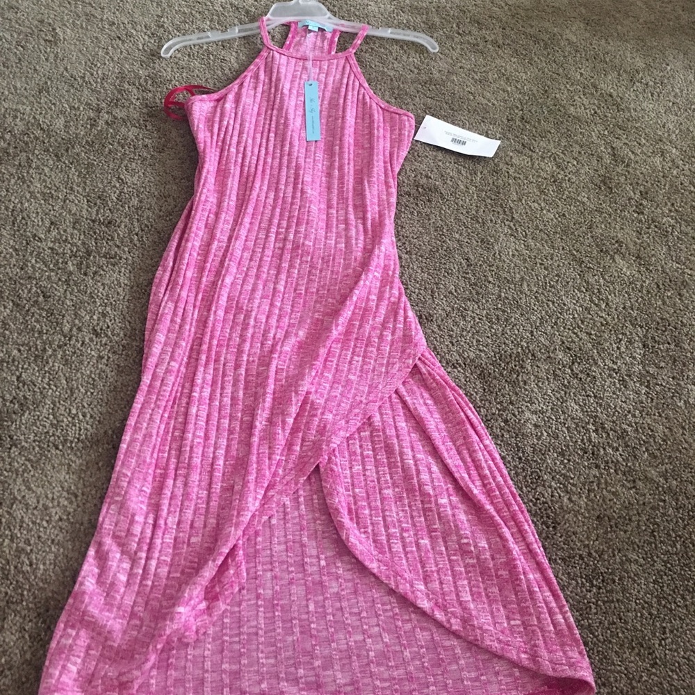 Asymmetrical Magenta Dress