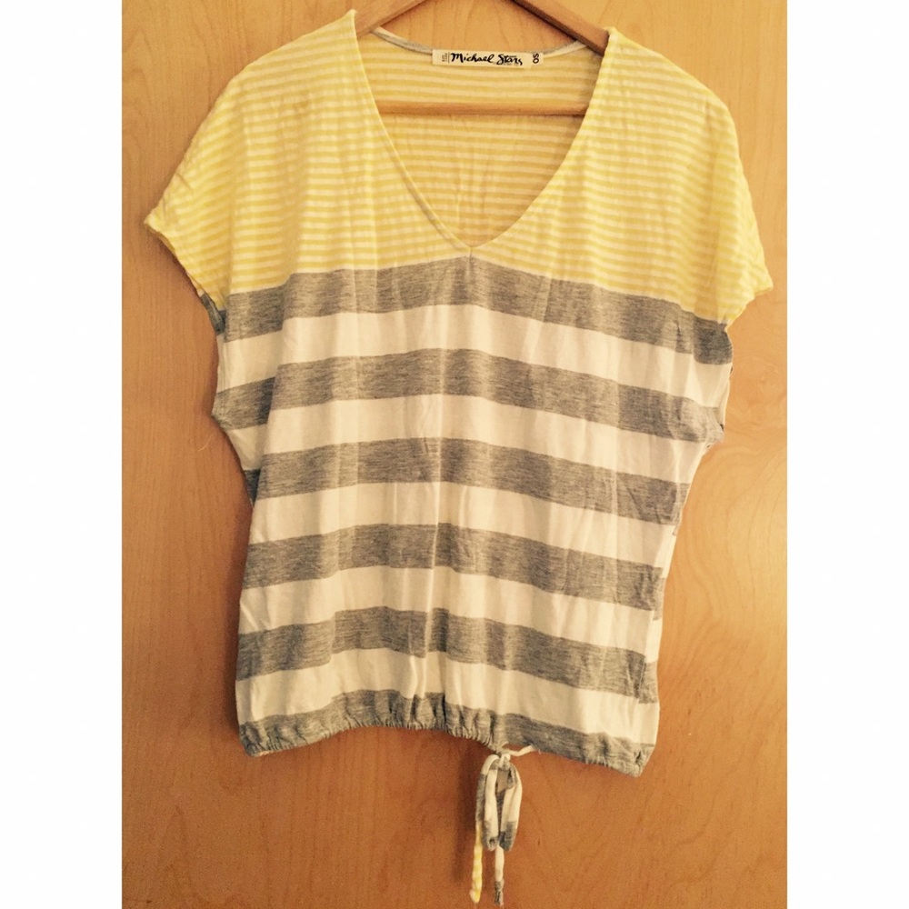 💸DONATED - [Michael Stars] Striped v-neck