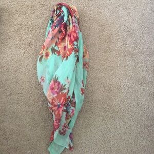 Floral summer scarf