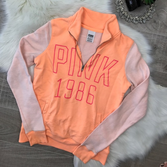 PINK Victoria's Secret Jackets & Blazers - Victoria Secret PINK Pull-Over Half Zip Jacket