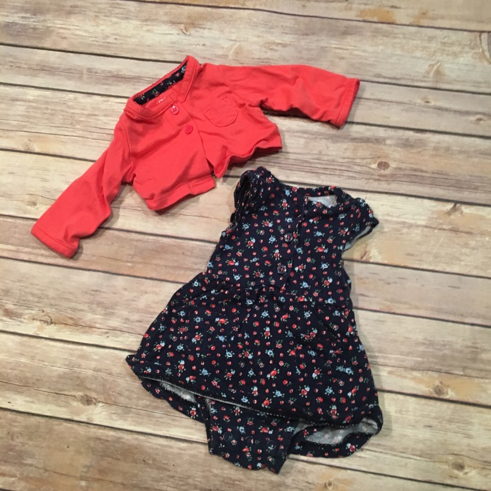 Bodysuit dress and cardigan