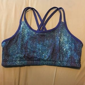 Blue sports bra