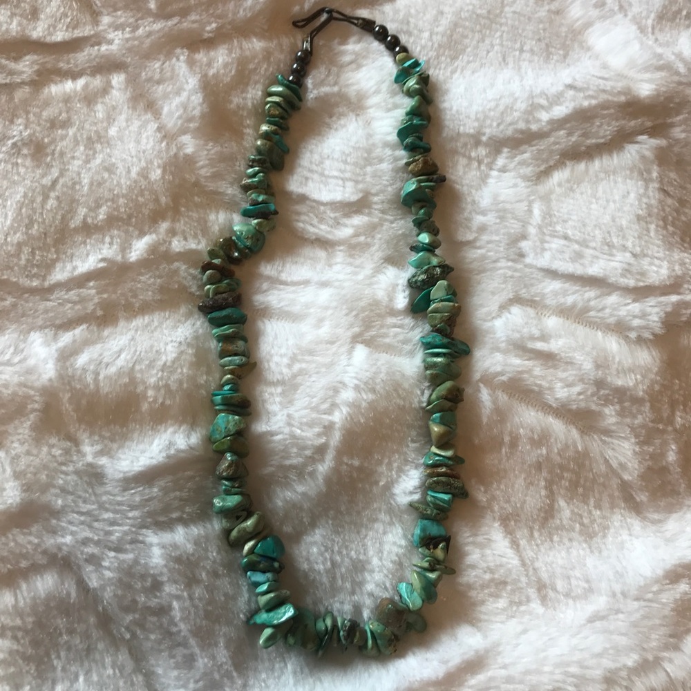Green stone necklace