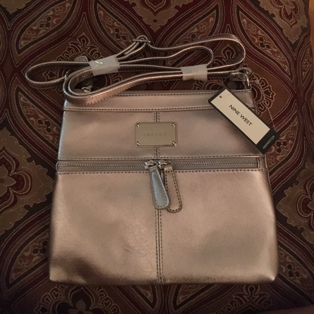 NWT Metallic Nine West crossbody