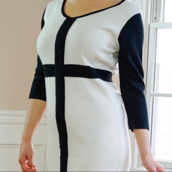 B&W Sweater Dress - Picture 2 of 2