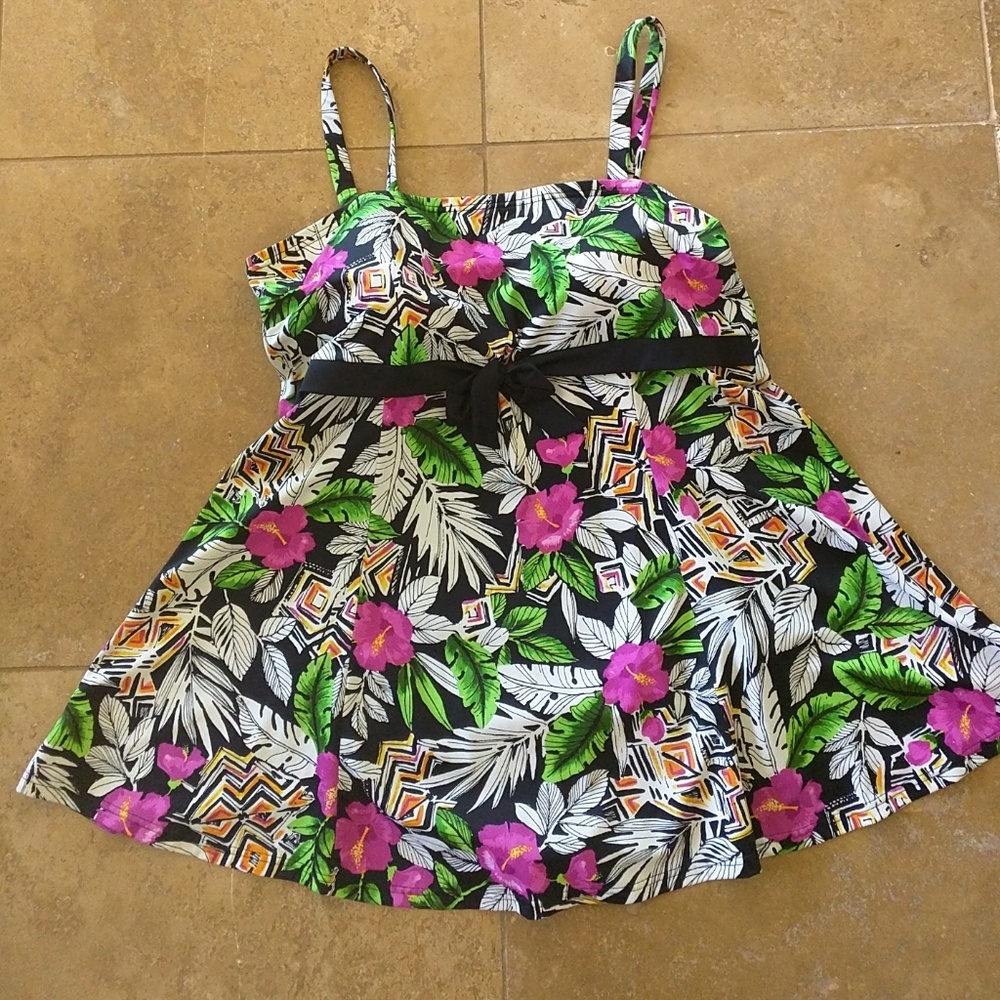 Swim dress w/ connected bottoms!