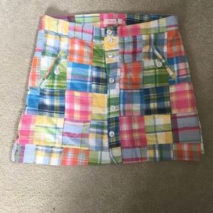 Pink gingham skirt 100% cotton