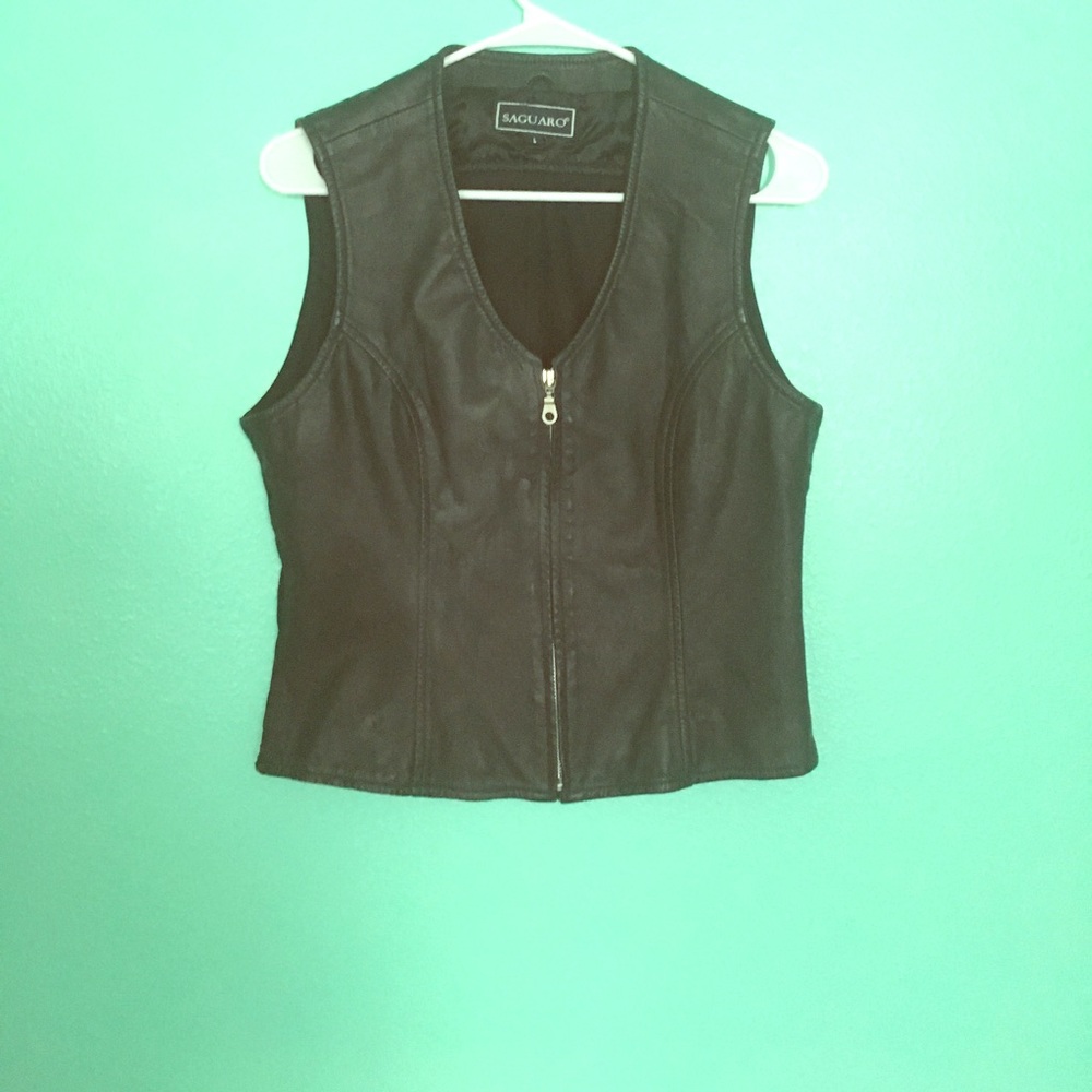 Leather vest