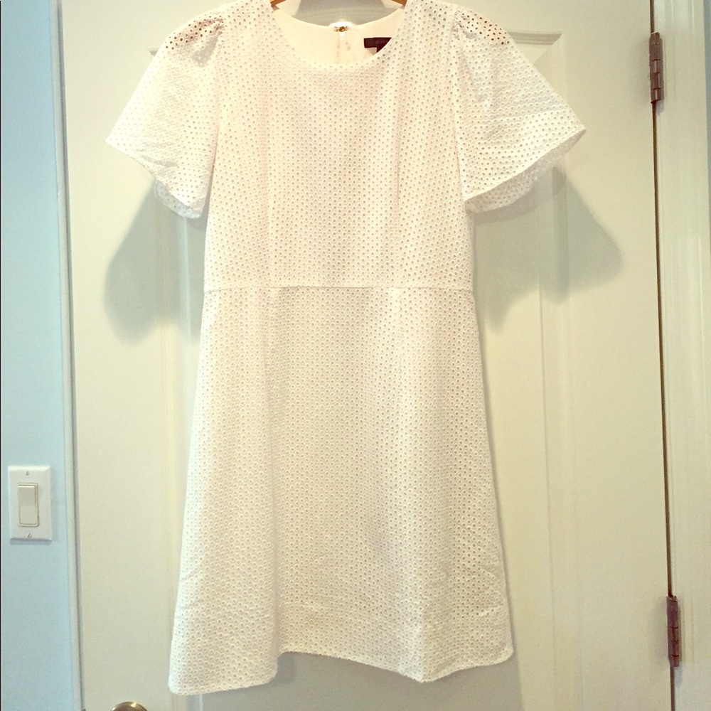 J.Crew eyelit flutter sleeve dress