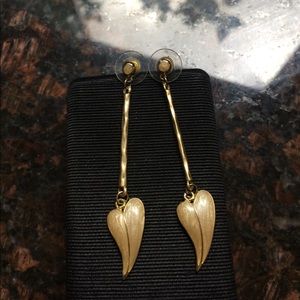 vintage   gold tone enamel earrings