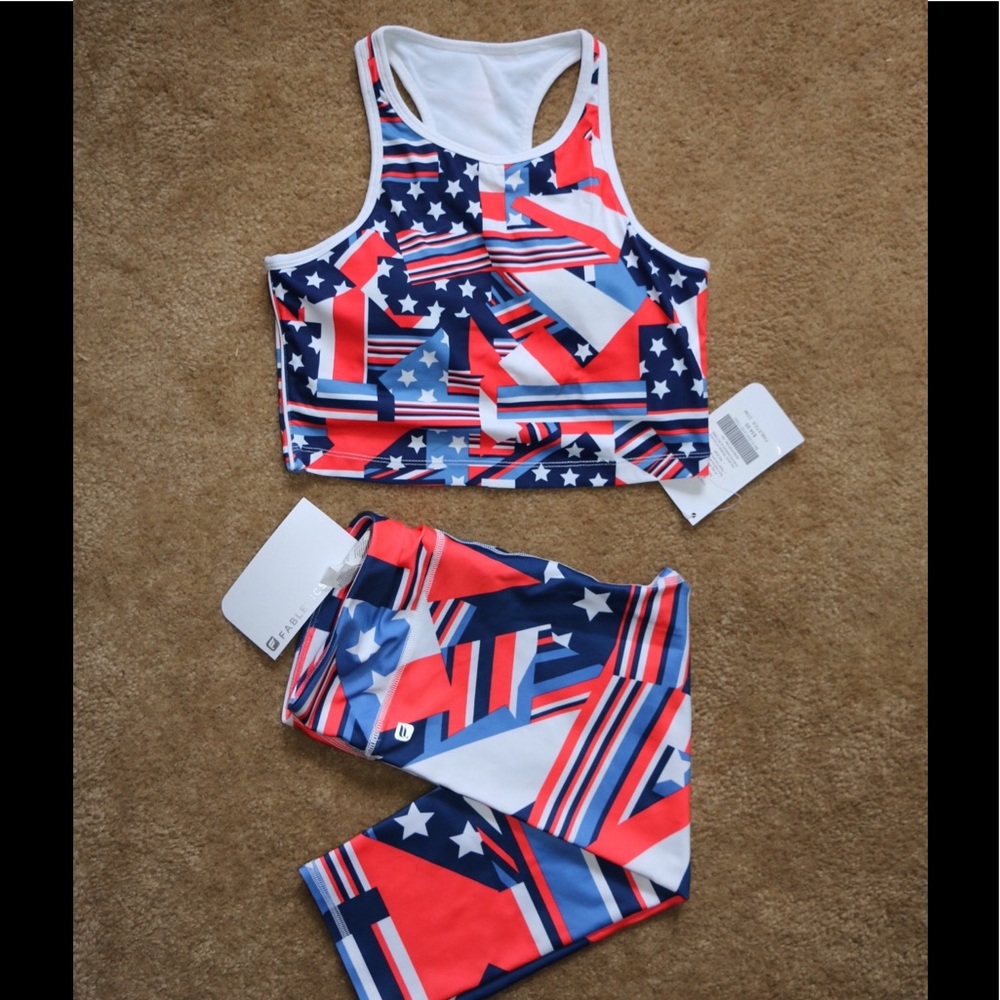 *top sold* Patriotic Racerback Sportsbra w/ Capri