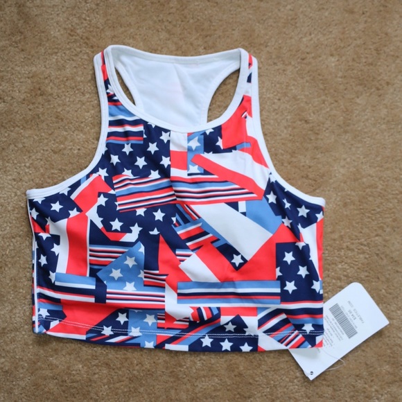 *top sold* Patriotic Racerback Sportsbra w/ Capri - Picture 2 of 3