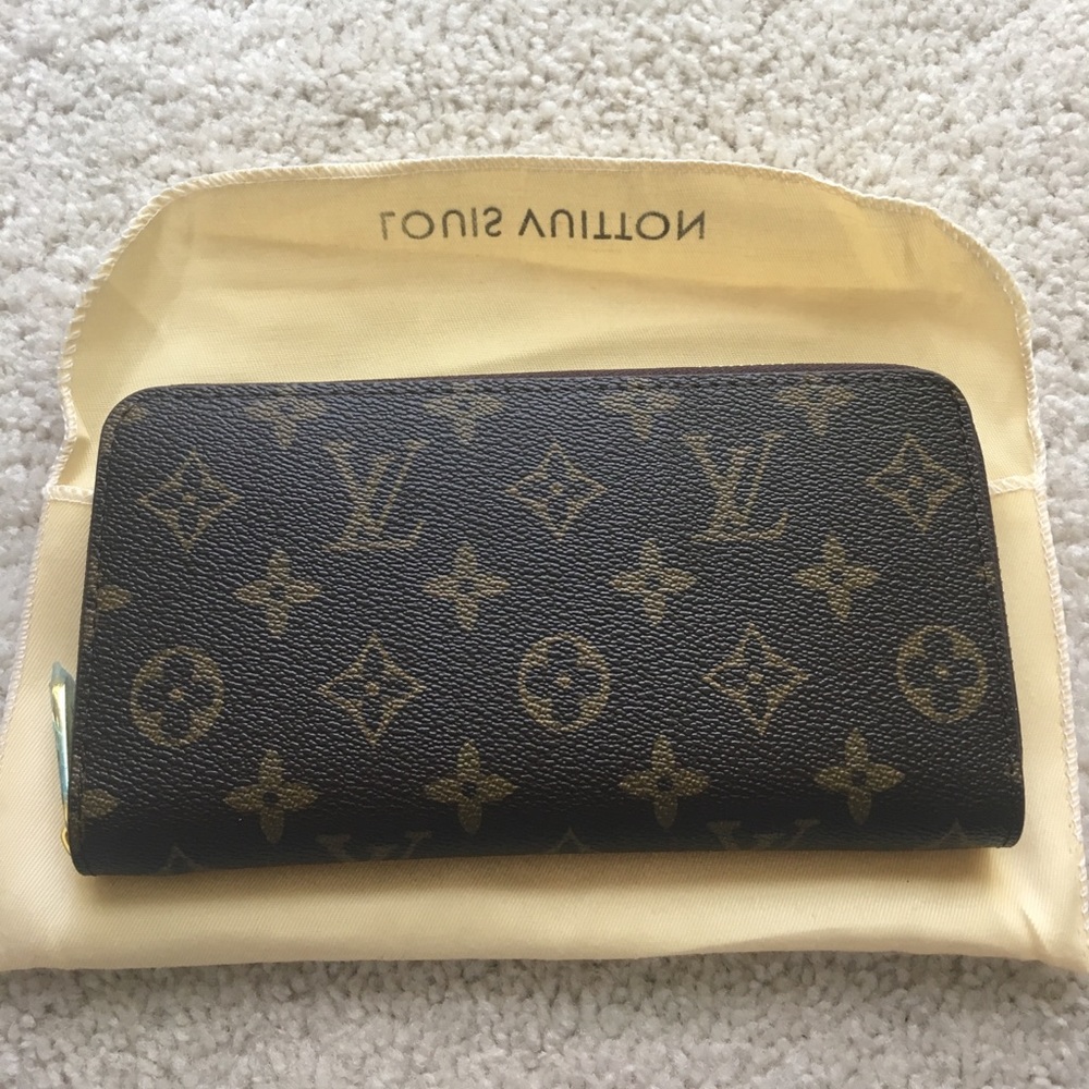 brown monogram wallet