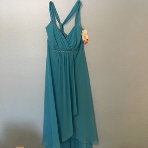 David's bridal blue halter dress NWOT BRAND NEW