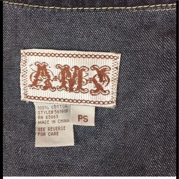 AMI of PARIS Snap Down Denim Jean Jacket Sz S - Picture 7 of 7
