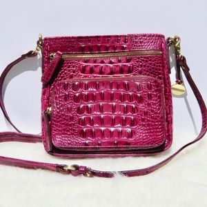 Brahmin "Cleo" Crossbody in Raspberry