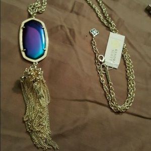 Kendra Scott Rayne Necklace in Black Iridescent