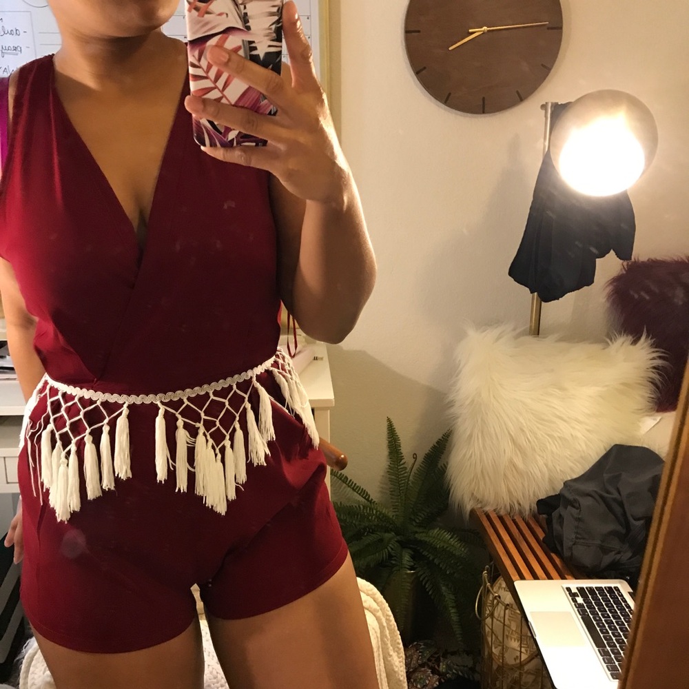🌻 Burgundy Jumpsuit
