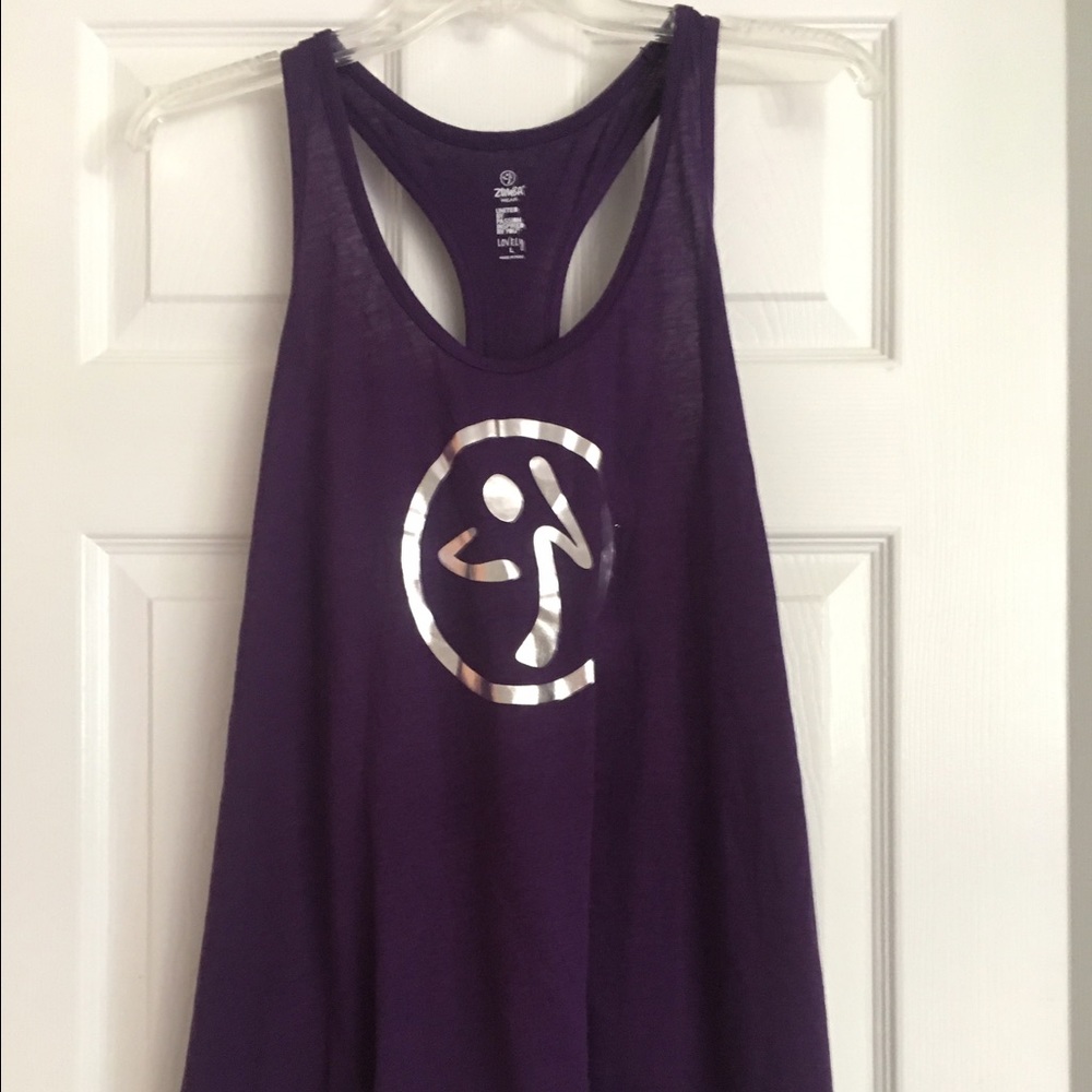 NWOT size L purple Zumba workout tank