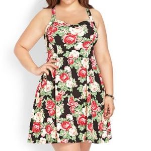2x Rose cross back cotton dress