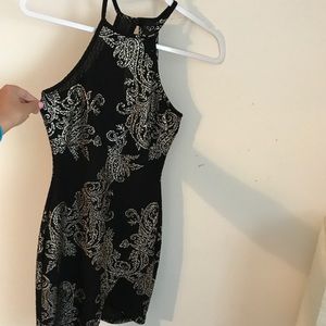 Black & Gold Windsor Homecoming Dress