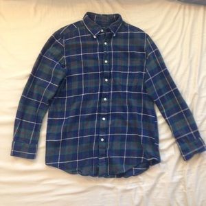 Size Medium Blue Green Flannel