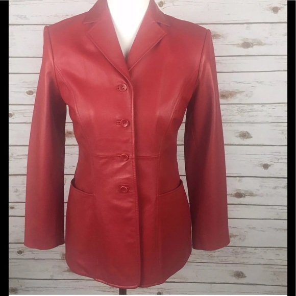 ViNTaGE NORDSTROM Entier Lined Leather Jacket P2 - Picture 2 of 7