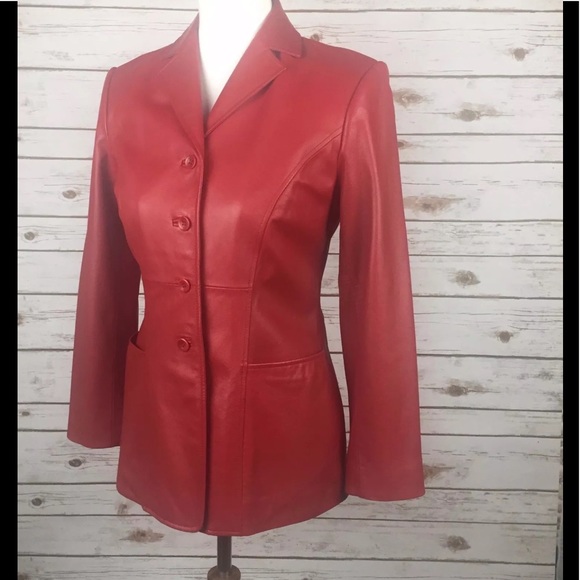 ViNTaGE NORDSTROM Entier Lined Leather Jacket P2 - Picture 3 of 7