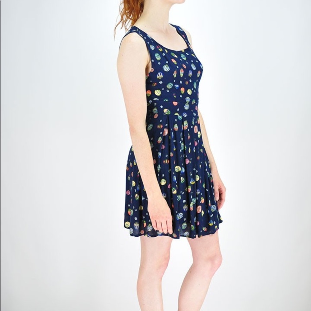 Goldenkid balloon pattern sleeveless flare dress